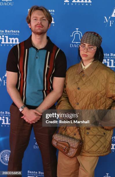 Finneas and Billie Eilish attends the 39th Annual Santa Barbara International Film Festival: Variety Artisans Award at The Arlington Theatre on...