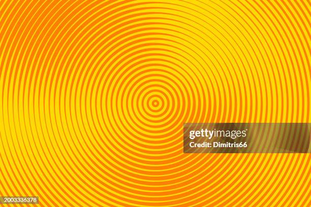 orange concentric halftone blurred background - concentric stock illustrations