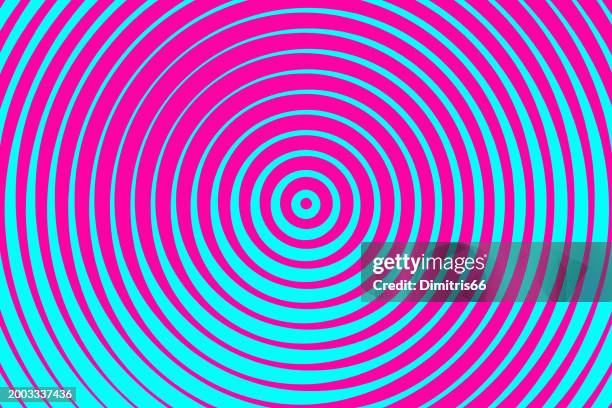 concentric halftone pattern colored blurred background - illusion pattern stock illustrations