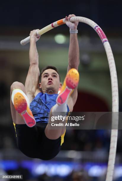 Lightfoot competes in the Men's Pole Vault during the 116th Millrose Games at The Armory Track on February 11, 2024 in New York City.