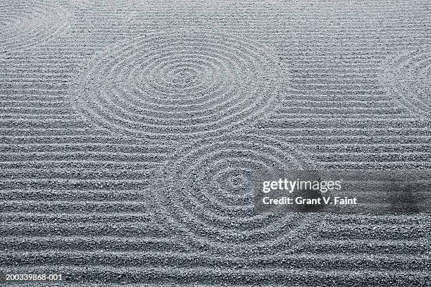 japan, kyoto, tofuku-ji, patterns in sand garden - karesansui stock pictures, royalty-free photos & images