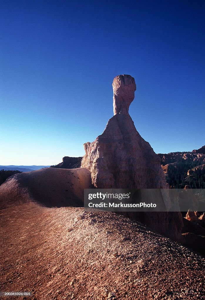 USA, Utah, Canyonlands National Park, rock pinnacle, sunrise