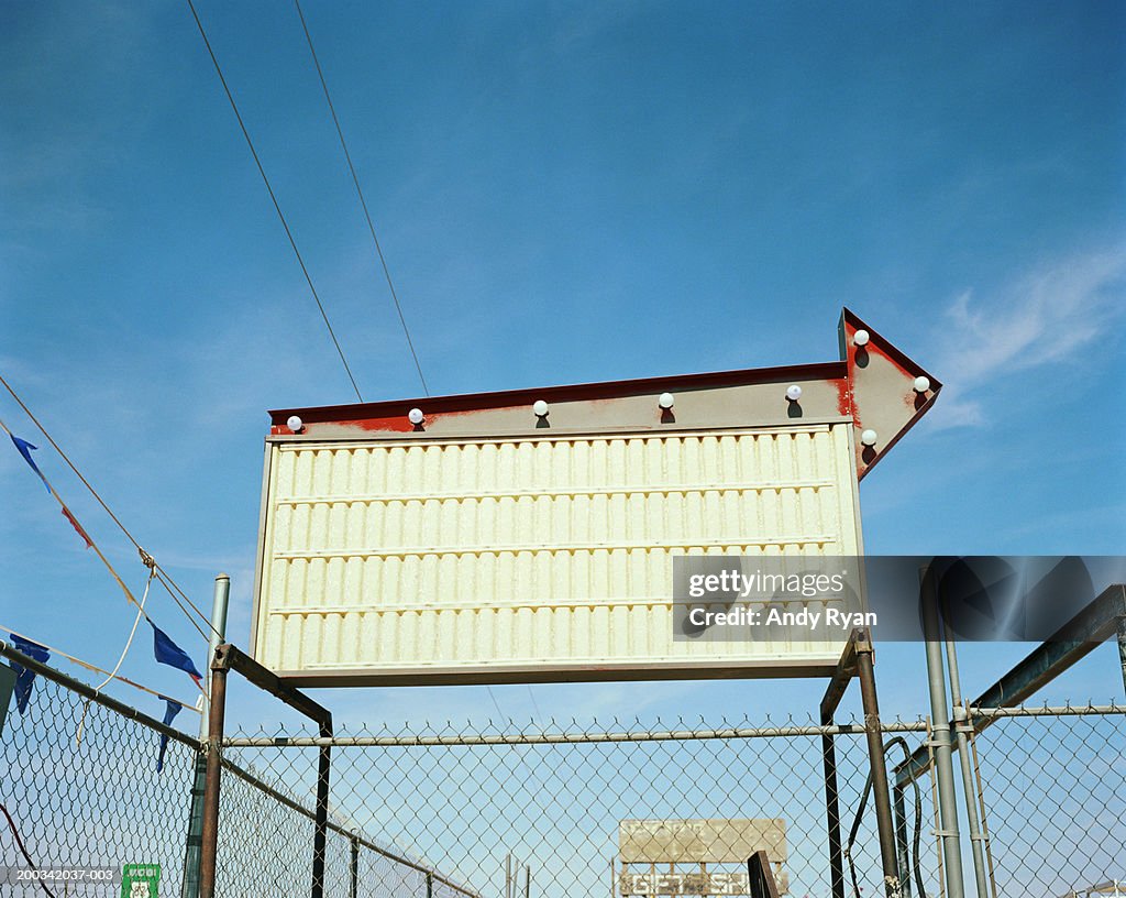 Empty billboard, low angle view