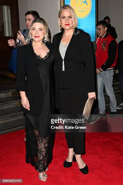 Louise Dearman and guest attend the WhatsOnStage Awards 2024 at the London Palladium on February 11, 2024 in London, England.