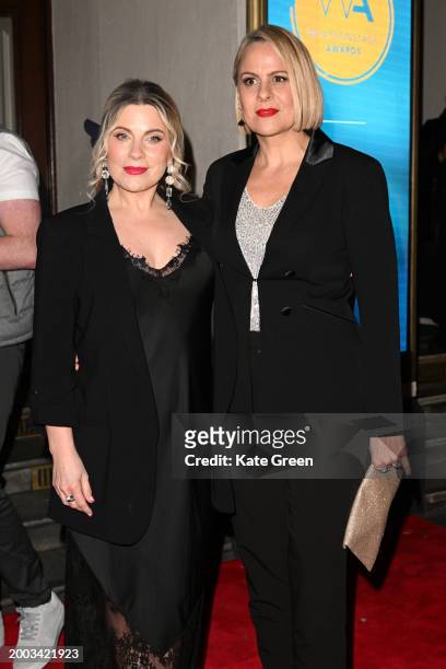 Louise Dearman and guest attend the WhatsOnStage Awards 2024 at the London Palladium on February 11, 2024 in London, England.