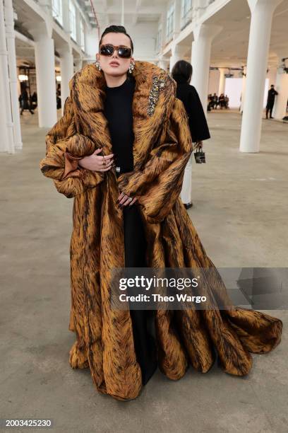 Bella Thorne attends the Area fashion show during New York Fashion Week: The Shows at Starrett-Lehigh Building on February 11, 2024 in New York City.