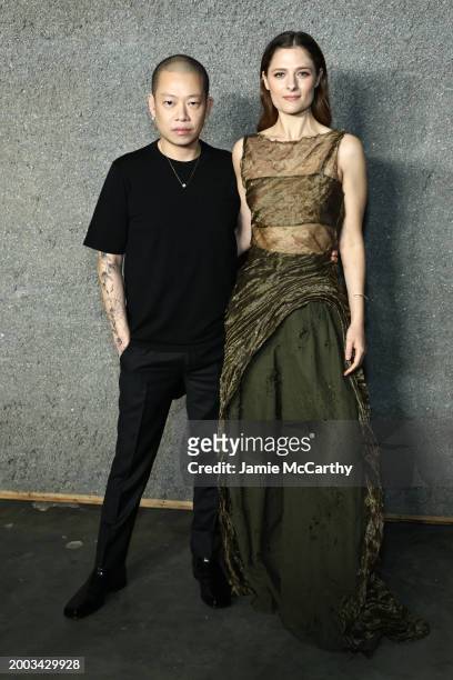 Jason Wu and Louisa Jacobson attend the Jason Wu fashion show during New York Fashion Week: The Shows on February 11, 2024 in New York City.