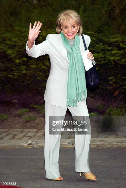Barbara Walters arrives at a party hosted by mayor Michael Bloomberg to celebrate the 30th Annual Daytime Emmy Awrds May 15, 2003 at Gracie Mansion...