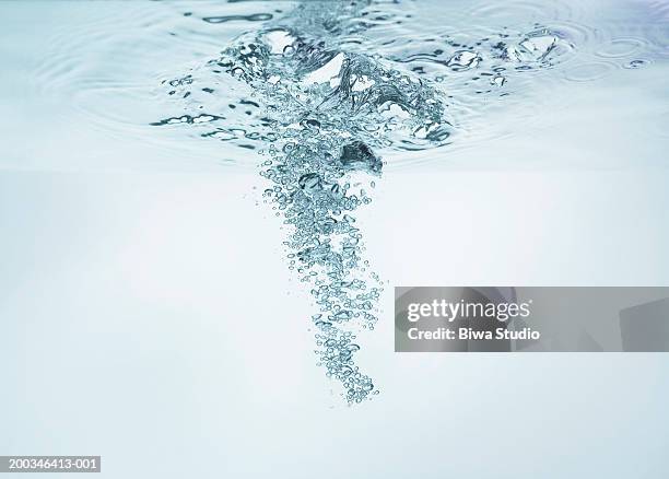 bubbles rising in water - bulle d'air photos et images de collection