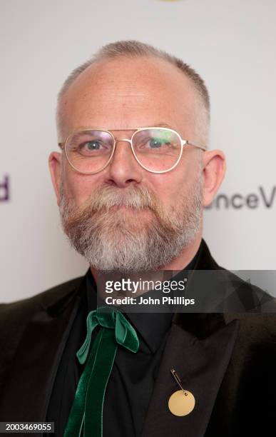 Ryan Dawson Laight inside the WhatsOnStage Awards 2024 Winners Room at the London Palladium on February 11, 2024 in London, England.