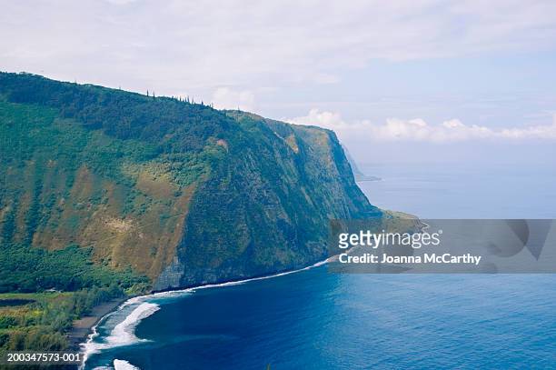 usa, hawaii, waipio overlook - waipio valley stock-fotos und bilder
