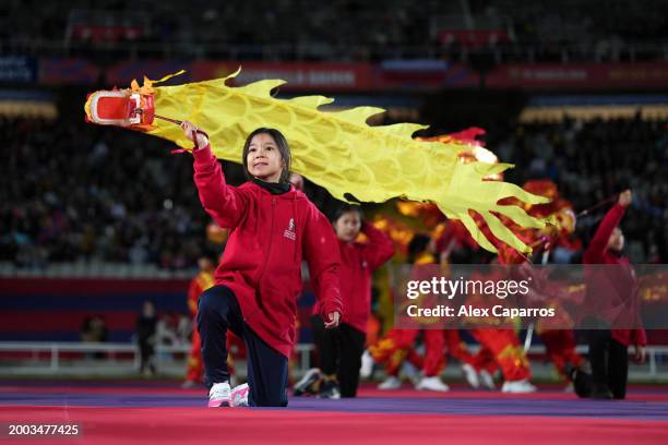 Chinese New Year celebration is performed during the LaLiga EA Sports match between FC Barcelona and Granada CF at Estadi Olimpic Lluis Companys on...