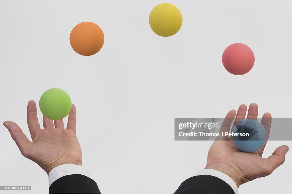 Juggled Man Juggling Various Colored Balls High-Res Stock Photo - Getty Images