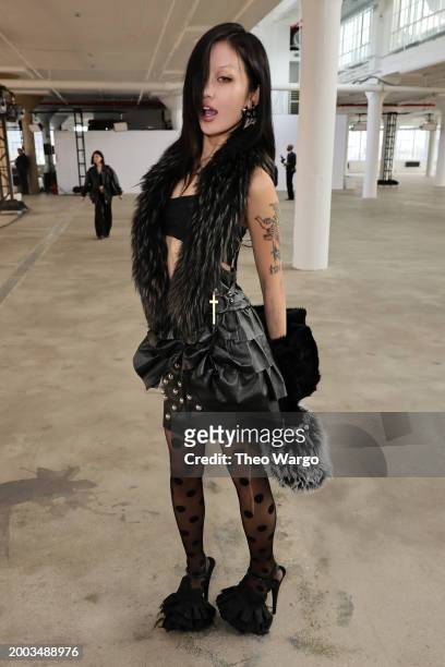 Joi February Trash attends the Area fashion show during New York Fashion Week: The Shows at Starrett-Lehigh Building on February 11, 2024 in New York...
