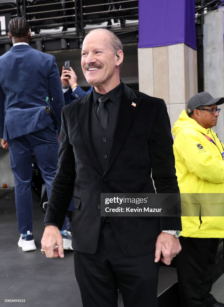 Bill Cowher attends the Super Bowl LVIII Pregame at Allegiant Stadium