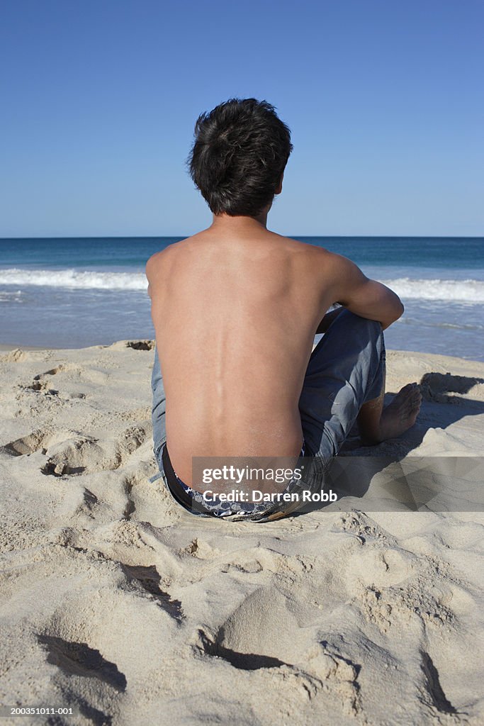 Beach Photo Back Man Back Beach
