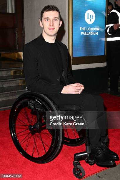 Ed Larkin attends the WhatsOnStage Awards 2024 at the London Palladium on February 11, 2024 in London, England.