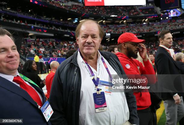 Chris Berman attends the Super Bowl LVIII Pregame at Allegiant Stadium on February 11, 2024 in Las Vegas, Nevada.