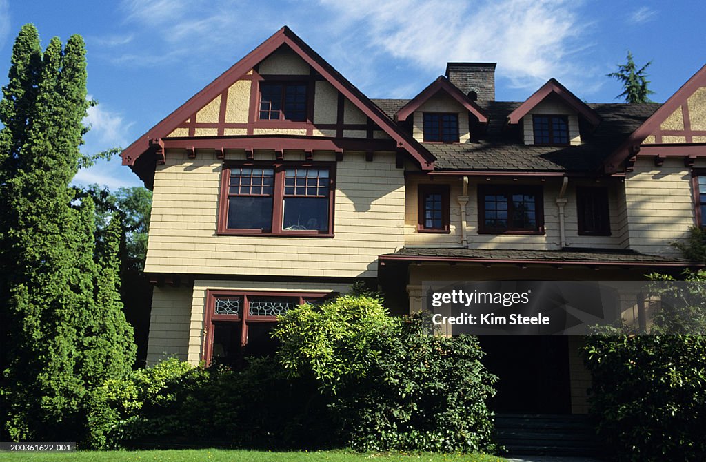 Large Tudor Style Home With Garden High-Res Stock Photo Getty Images