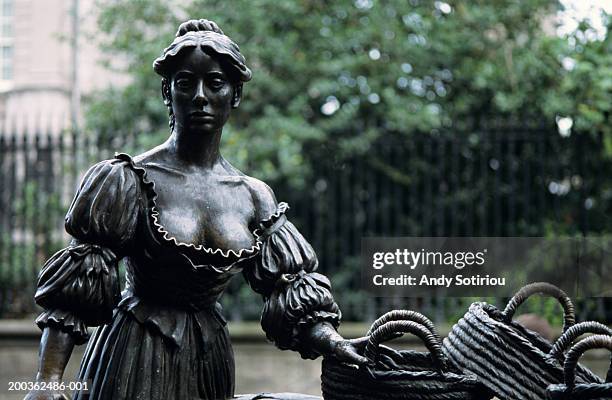 statue of molly malone, dublin, ireland, close-up - statue stock pictures, royalty-free photos & images