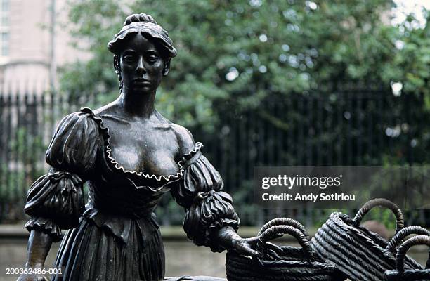 statue of molly malone, dublin, ireland, close-up - dublin statue stock pictures, royalty-free photos & images