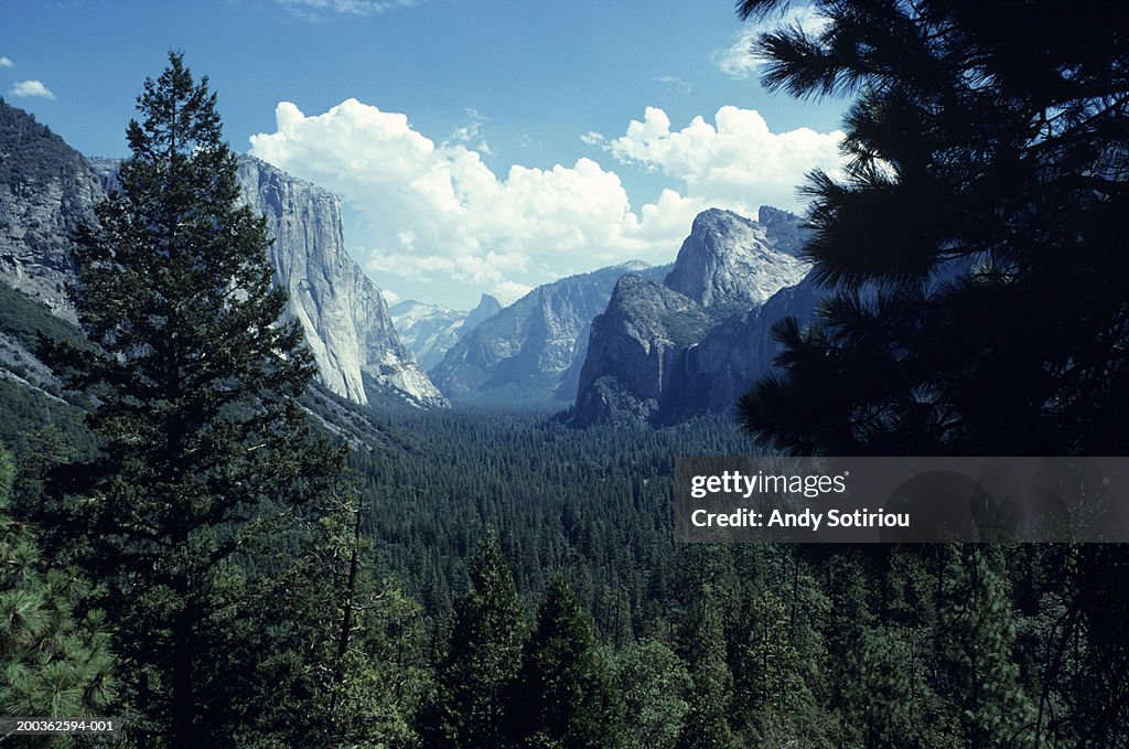 Yosemite Valley, California, USA, elevated view