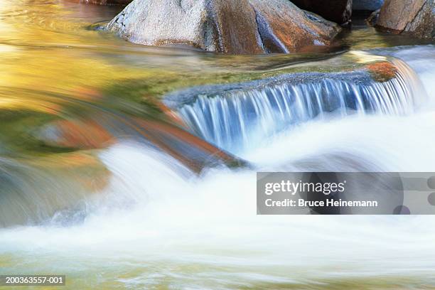 stream, autumn (long exposure) - berkshires massachusetts stock pictures, royalty-free photos & images