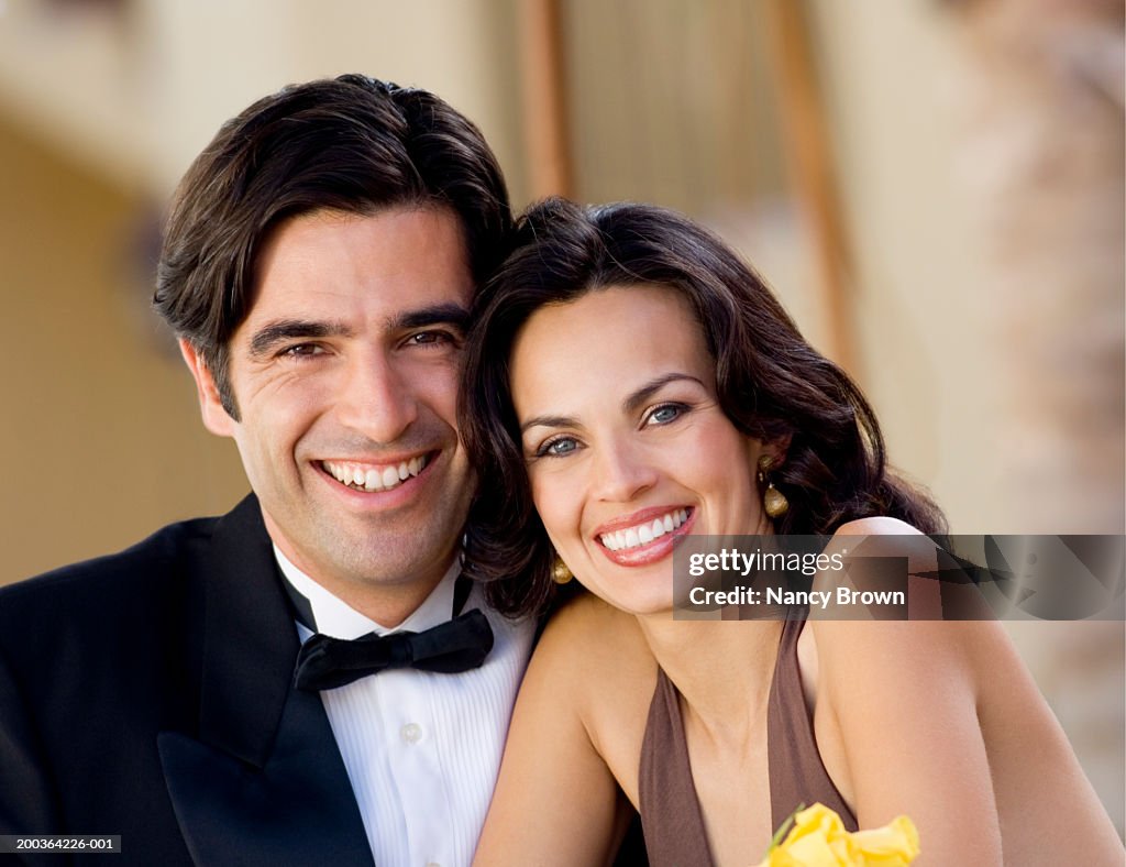 Couple smiling, portrait, close-up