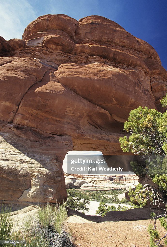 Rock arch in desert area