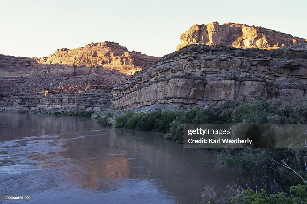 River in desert canyon area