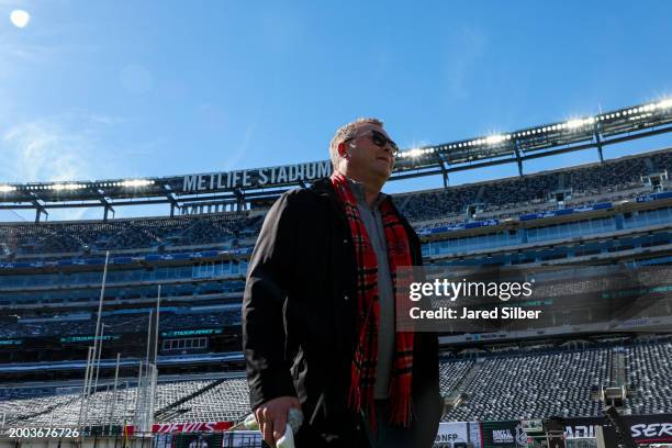 New Jersey Devils Executive Vice President of Hockey Operations & Hockey Hall of Famer, Martin Brodeur, takes in the view as the rink build-out...