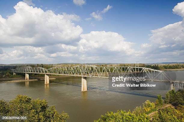 bridge across river - herrmann stock pictures, royalty-free photos & images