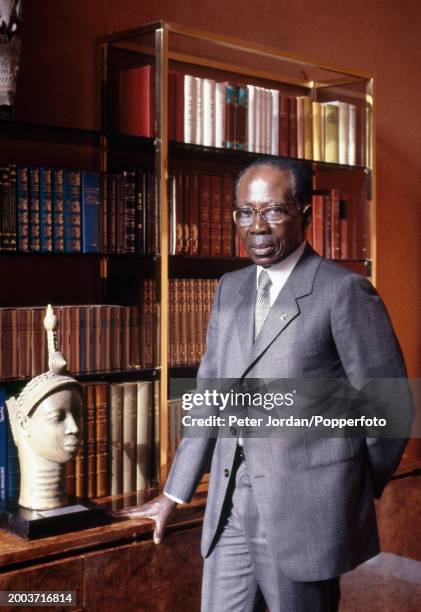 Leopold Sedar Senghor , President of Senegal, in Dakar, circa 1983.