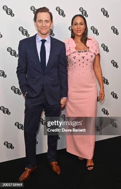 Tom Hiddleston and Actress Zawe Ashton attend the BFI Chairman's dinner where Christopher Nolan was awarded a BFI Fellowship at The Rosewood Hotel on...