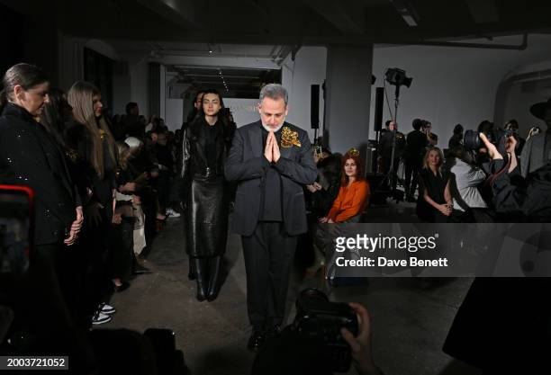 Kobi Halperin during the Kobi Halperin show during February 2024 New York Fashion Week at Splashlight Studios on February 11, 2024 in New York City.