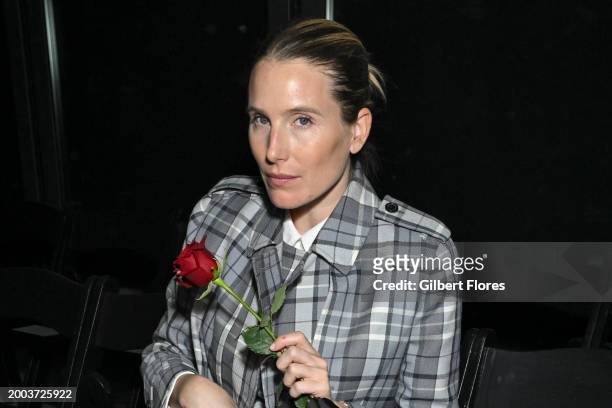 Dree Hemingway at Thom Browne RTW Fall 2024 as part of New York Ready to Wear Fashion Week held at The Shed on February 14, 2024 in New York, New...
