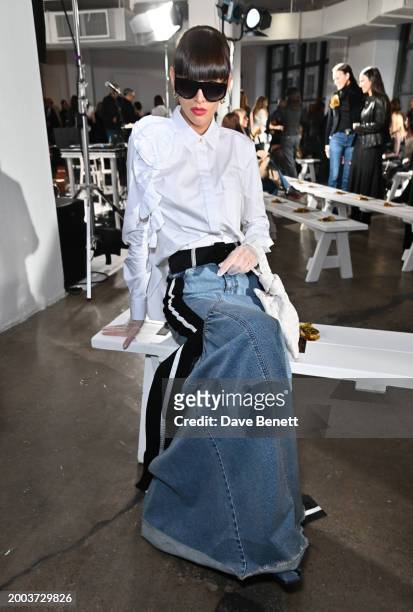 Katya Tolstova attends the Kobi Halperin show during February 2024 New York Fashion Week at Splashlight Studios on February 11, 2024 in New York City.