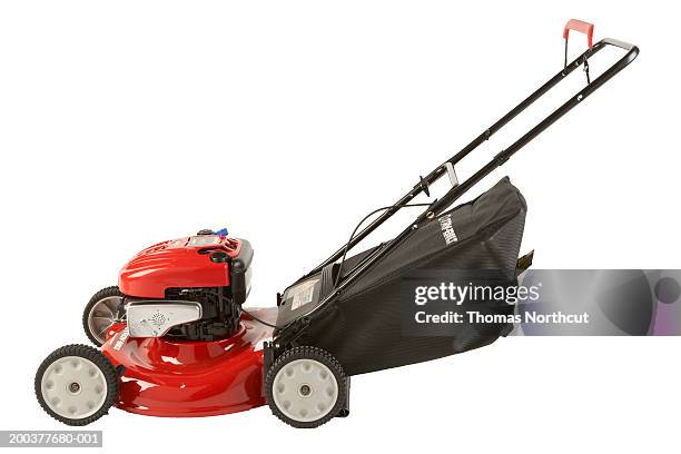 lawn mower - grasmaaier stockfoto's en -beelden