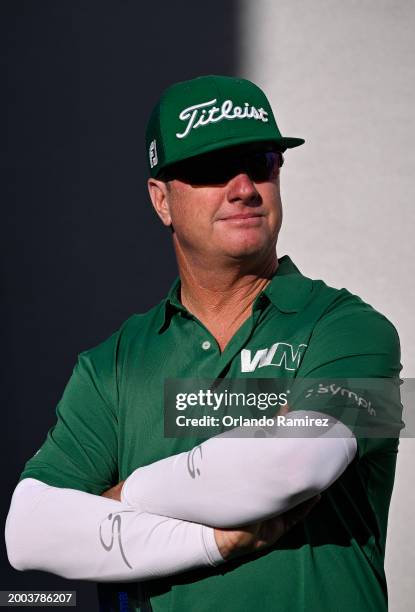 Charley Hoffman of the United States looks on from the 17th hole during the final round of the WM Phoenix Open at TPC Scottsdale on February 11, 2024...