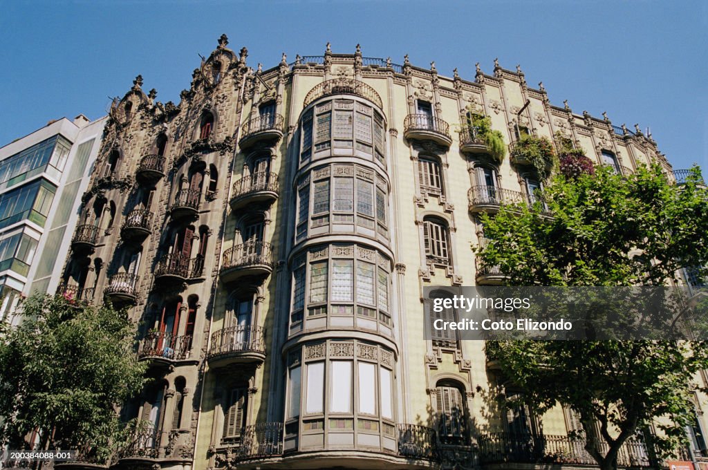 Spain, Catalonia, Barcelona, building exterior, low angle view