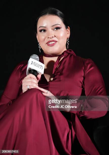 JaNae Collins seen onstage during Variety Artisans Screening Series presentation of "Killers Of The Flower Moon" at TCL Chinese Theatre on February...