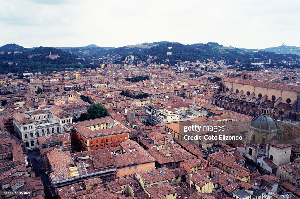 Italy, Bologna, cityscape, elevated view