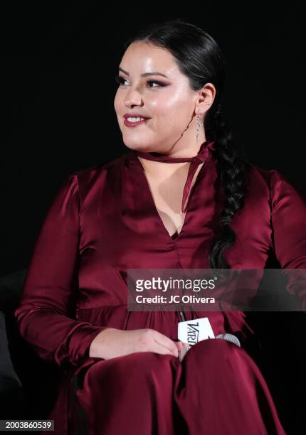 JaNae Collins seen onstage during Variety Artisans Screening Series presentation of "Killers Of The Flower Moon" at TCL Chinese Theatre on February...