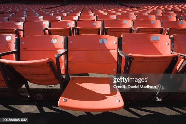 empty stadium seats, one seat down - empty seat bildbanksfoton och bilder