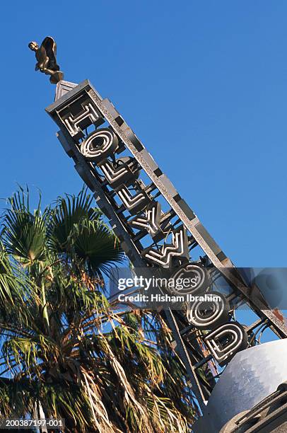 usa, california, los angeles, 'hollywood' sign on hollywood boulevard - hollywood boulevard stock pictures, royalty-free photos & images