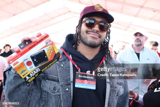 Eric Kendricks attends The Players Tailgate hosted by Bobby Flay presented by Bullseye Event Group for Super 58 on February 11, 2024 in Las Vegas,...