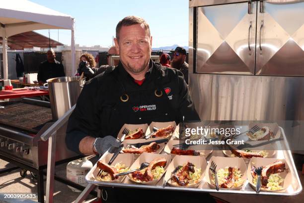 Stan Hays attends The Players Tailgate hosted by Bobby Flay presented by Bullseye Event Group for Super 58 on February 11, 2024 in Las Vegas, Nevada.