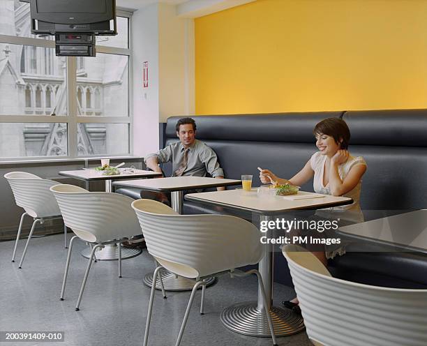 business people in cafeteria - workplace canteen lunch stock pictures, royalty-free photos & images