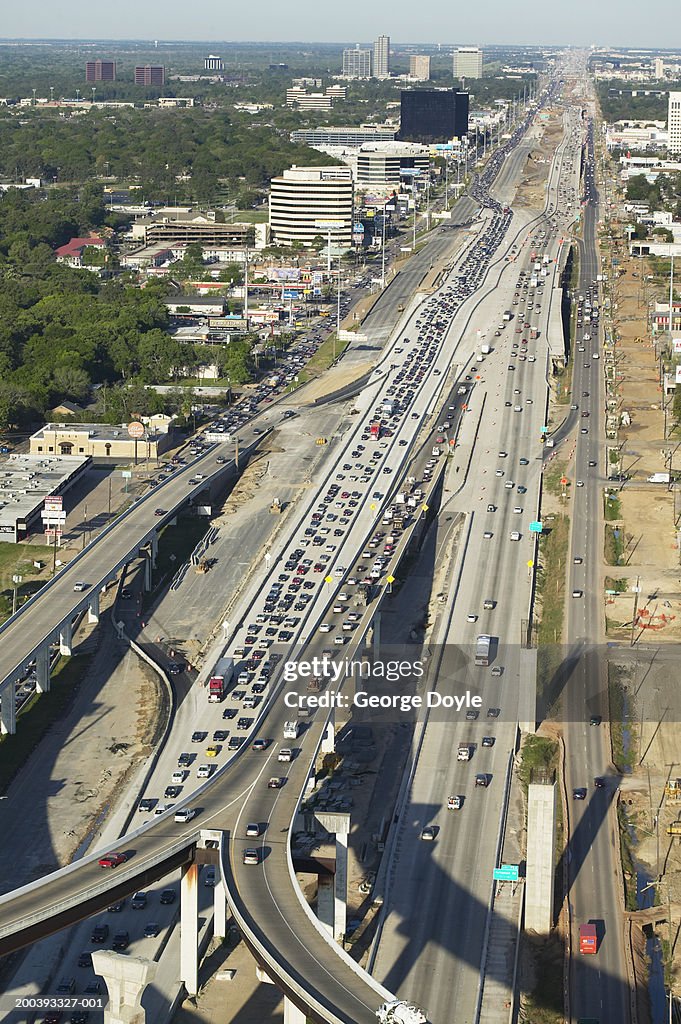 Houston Loop Usa Texas Houston Highway 610 Interchange Aerial View High-Res Stock ...