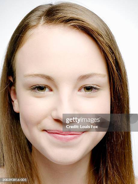 Teenage Girl Smiling Portrait Closeup High-Res Stock Photo - Getty